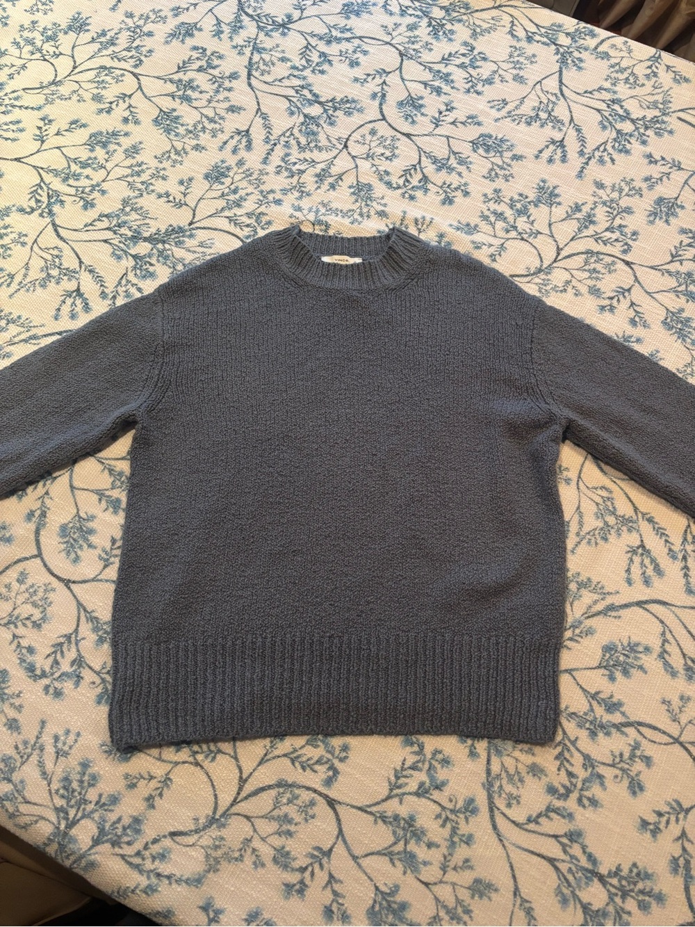Vince Men's Crewneck Sweater in Slate Blue